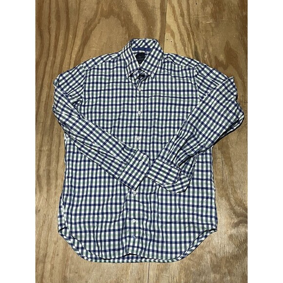 tailorbyrd button down Shirt Men M Checkered Multicolor Long Sleeve Cotton @i4 - Picture 1 of 8
